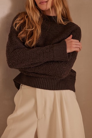 Jersey de lana - Marrón oscuro