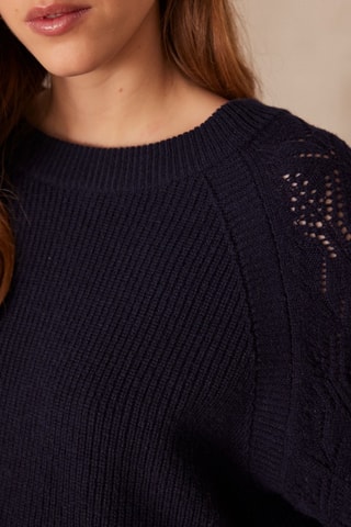 Camisola de lã - Azul-marinho