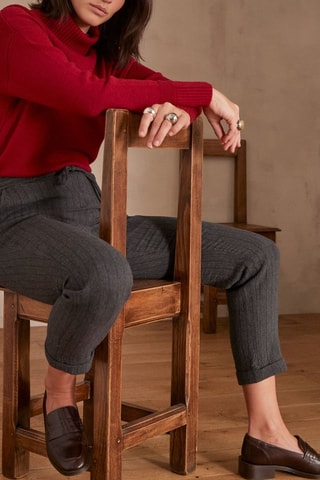 Camisola em lã e pelos de yack - Vermelho