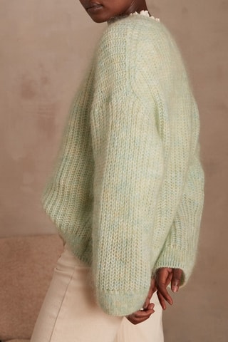 Camisola em mohair e lã - Verde-água