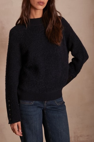 Camisola em lã e alpaca - Preto