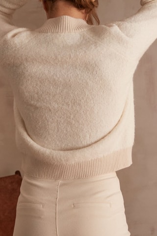 Pull en alpaga et laine - Ecru