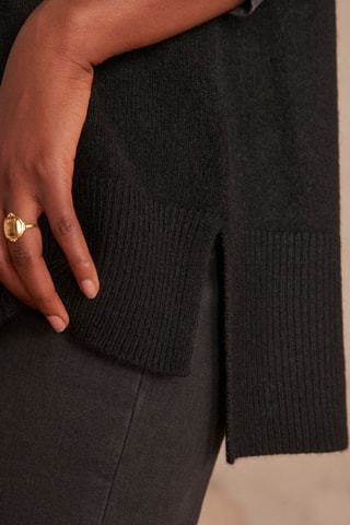 Camisola sem mangas em lã - Preto