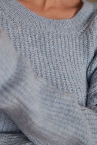 Camisola em lã e alpaca - Azul-celeste