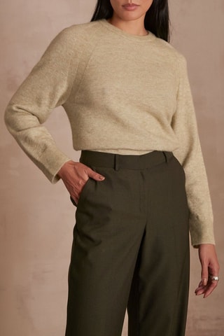 Camisola em alpaca - Bege ­mesclado