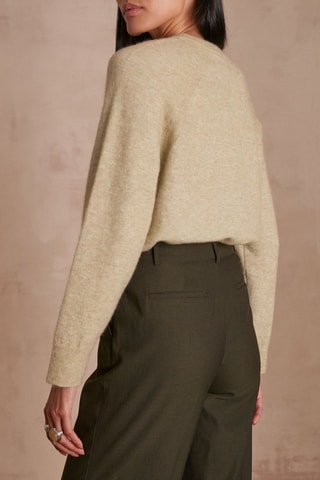 Camisola em alpaca - Bege ­mesclado