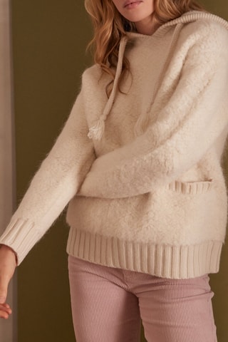 Jersey de lana y alpaca - Crudo