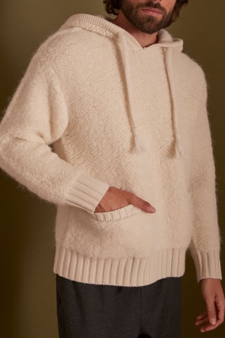 Jersey de lana y alpaca - Crudo