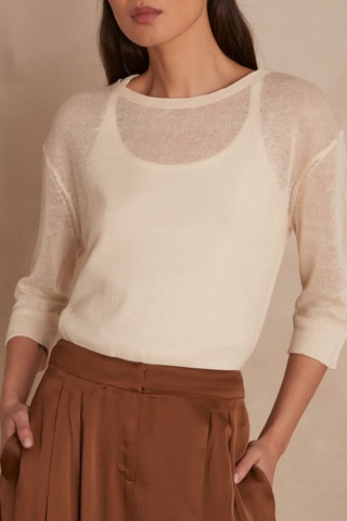 Camisola em linho - Cru