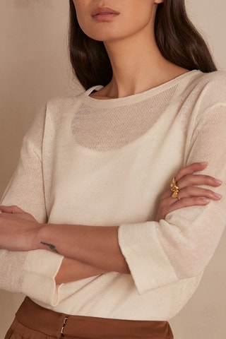 Camisola em linho - Cru