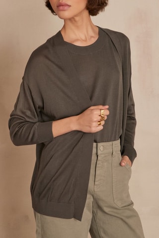 Cárdigan largo - Caqui