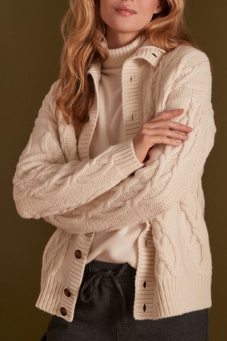 Cárdigan de lana - Crudo