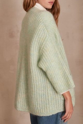 Casaco em mohair e lã - Verde-claro