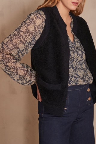 Colete em lã - Preto