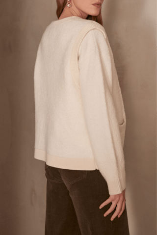 Chaleco de lana - Crudo