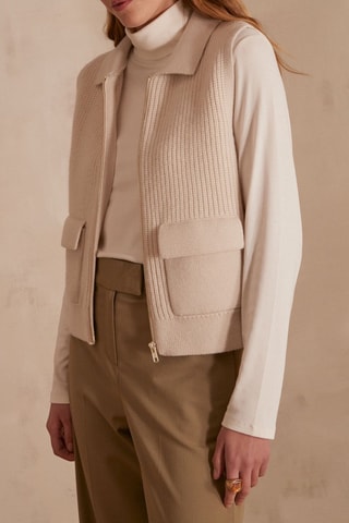 Chaleco de lana - Beige