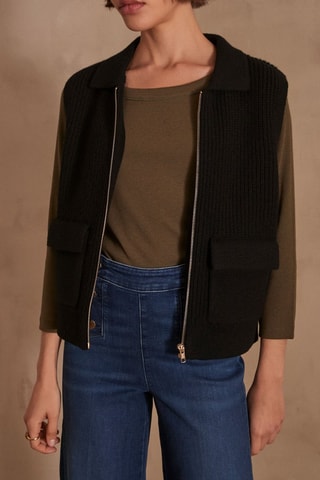 Colete em lã - Preto