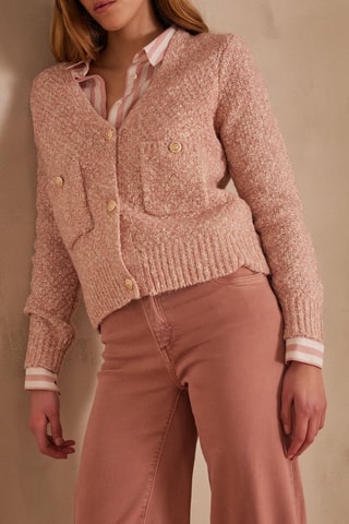 Casaco de malha - Rosa-maquilhagem