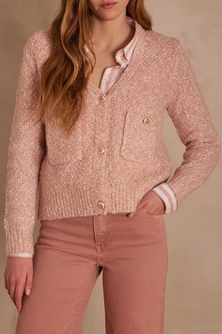 Casaco de malha - Rosa-maquilhagem