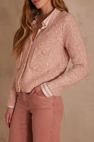 Casaco de malha - Rosa-maquilhagem