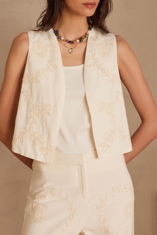 Gilet sans manches - Ecru