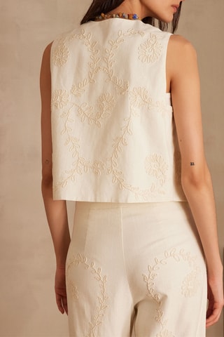 Gilet sans manches - Ecru