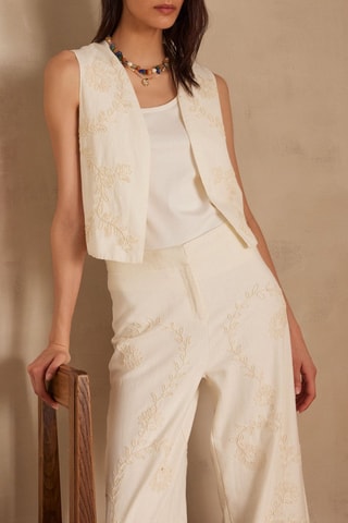 Gilet sans manches - Ecru