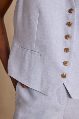 Chaleco - Celeste jaspeado