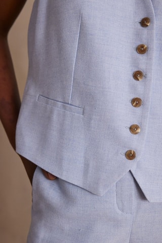 Chaleco - Celeste jaspeado