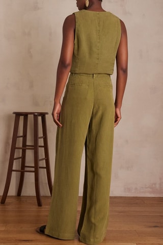 Pantalón wide leg - Verde oliva