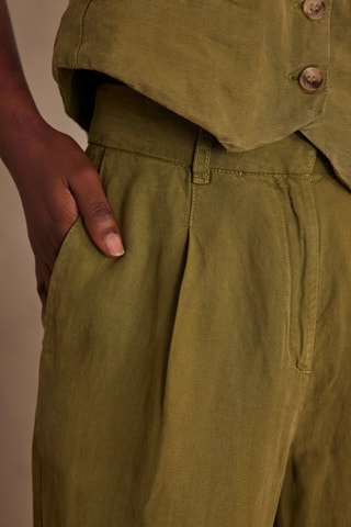 Pantalón wide leg - Verde oliva