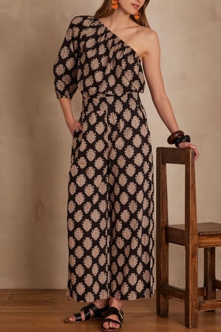 Pantalón - Negro y beige