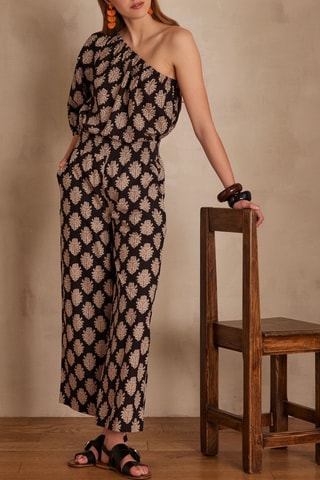 Pantalón - Negro y beige