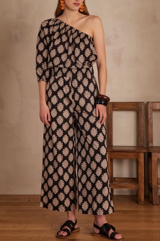 Pantalón - Negro y beige