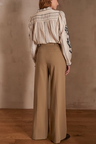Pantalón wide leg - Marrón claro