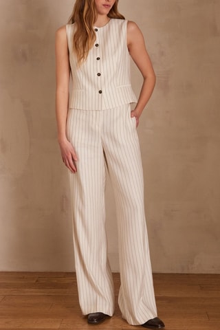 Pantalón ancho de lino - Crudo