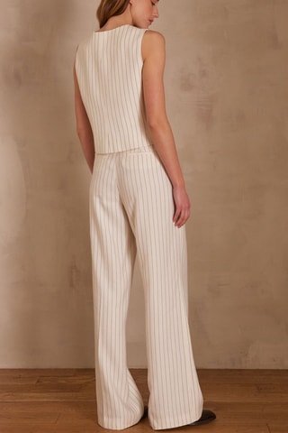 Pantalón ancho de lino - Crudo