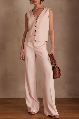 Pantalón ancho - Rosa empolvado