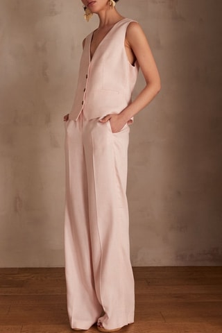 Pantalón ancho - Rosa empolvado