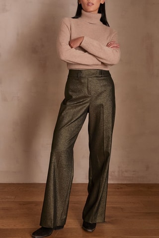 Pantalón ancho - Dorado