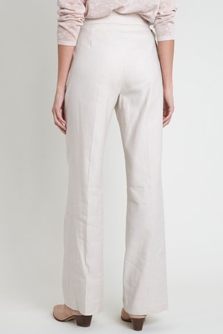 Pantalón de lino de tiro alto - Crudo