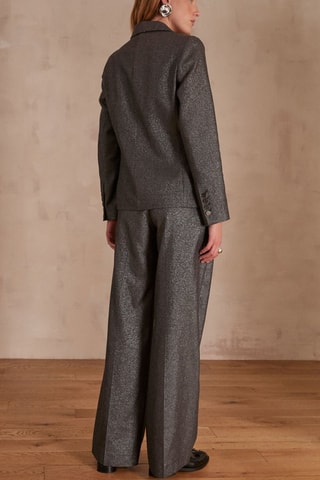 Pantalón ancho - Plateado