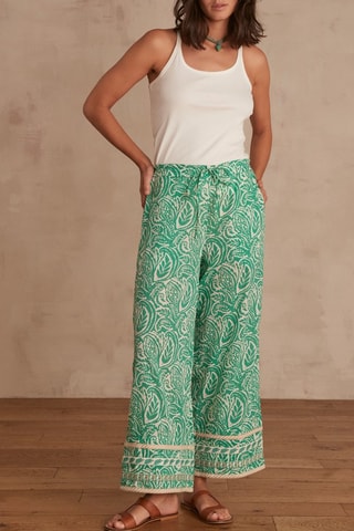 Pantalón ancho - Verde claro