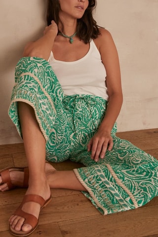 Pantalón ancho - Verde claro