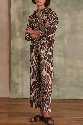 Pantalón de lino - Marrón