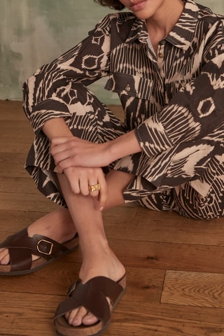 Pantalón de lino - Marrón