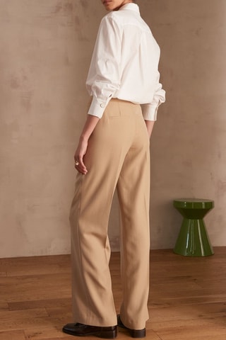Pantalón ancho - Beige