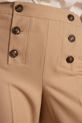 Pantalón ancho - Beige