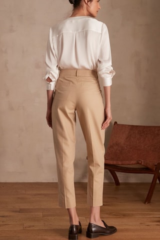 Pantalón carrot - Beige