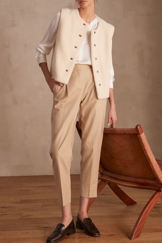 Pantalón carrot - Beige